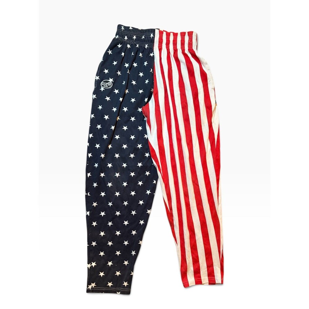 Baggy Pants USA American Flag Weightlifting Gym Otomix Parachute MC Hammer Small